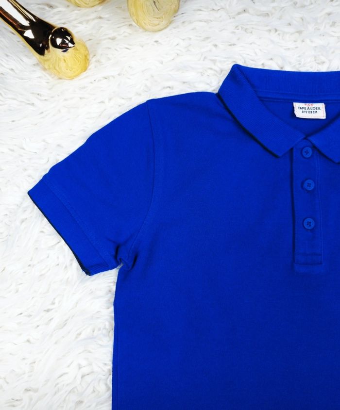 Polo manches courtes bleu royal Garçon taille 8 ans marque TAO 🎸 - photo numéro 6