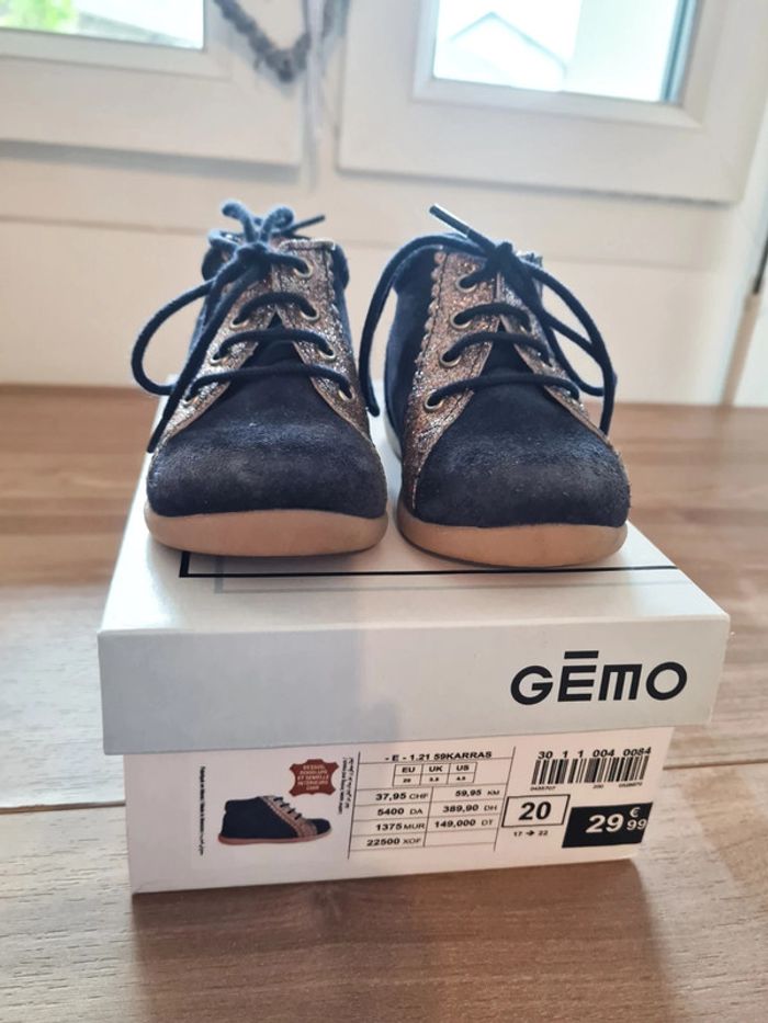 Chaussures bleues à paillettes T 20
