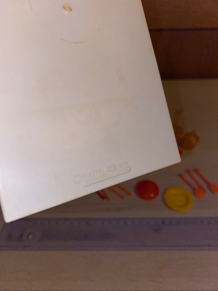 Mattel Barbie poupée 1978 cuisine four vaisselle fruits cuisinière kitchen furniture - photo numéro 8