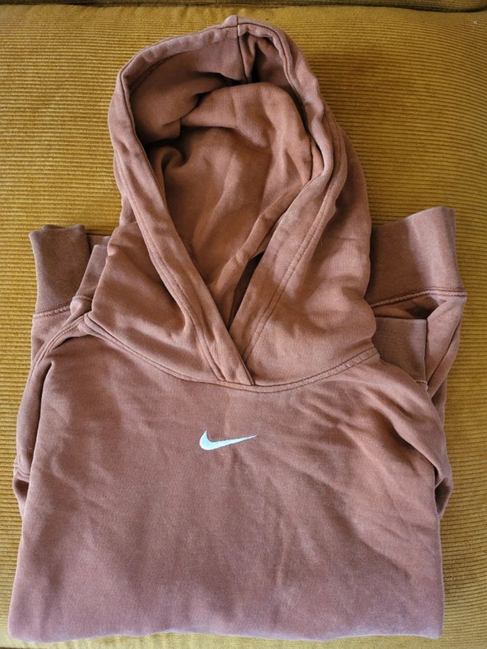 Sweat Nike à capuche taille S couleur brique - photo numéro 3