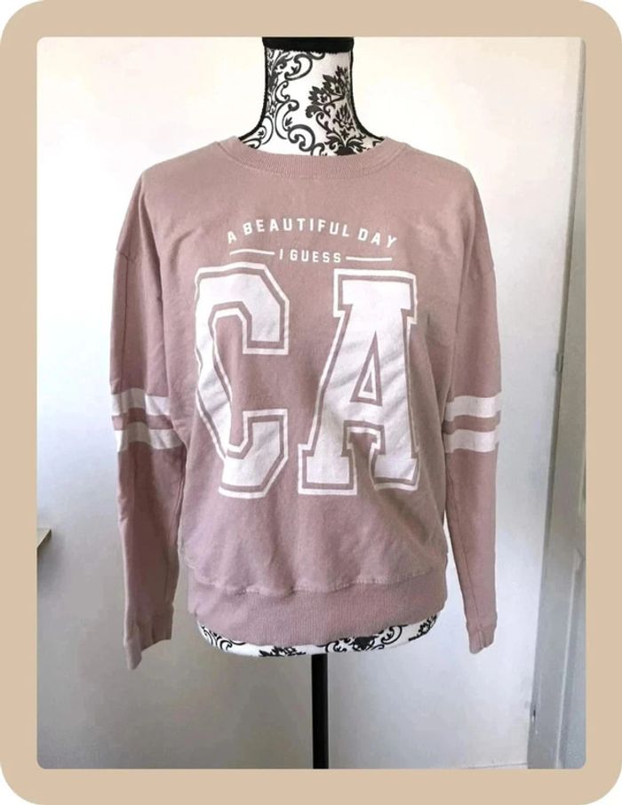 Pull&Bear Sweat rose à motif - Taille 36 - Très bon état - photo numéro 7