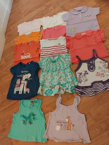 Lots techerts manches courtes fille 6mois