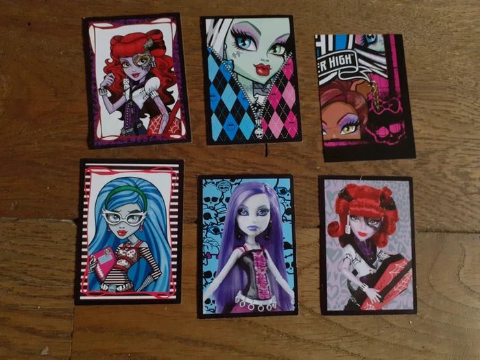 Lot 6 Vignettes stickers Panini Monster High