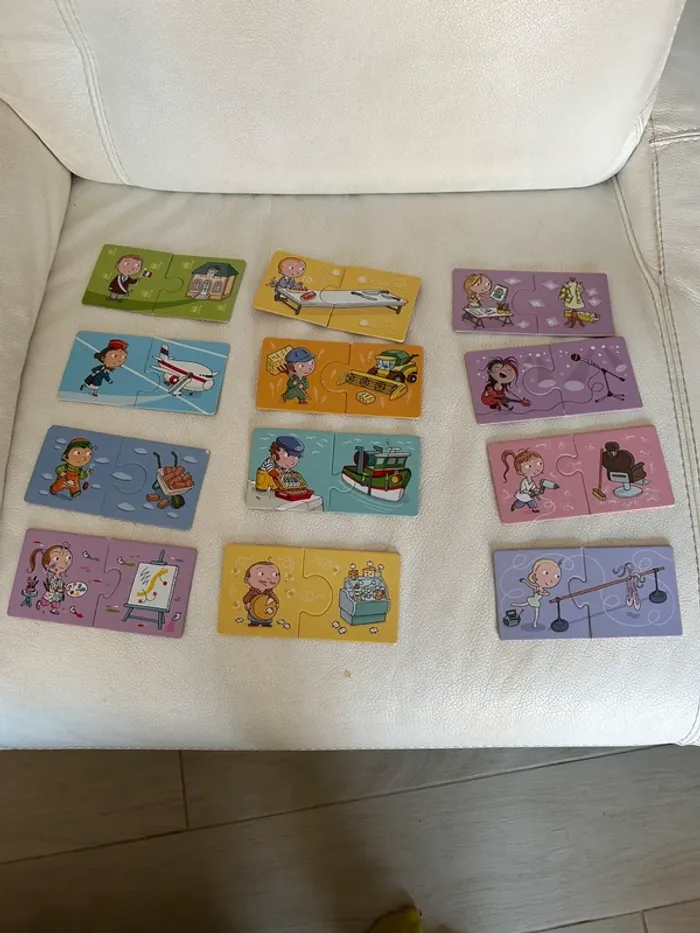 Puzzle des métiers 3ans + qui fait quoi ? oxybul