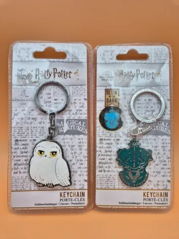 🪄 Lot de 2 Porte-Clés Harry Potter – Officiels Wizarding World 🦉