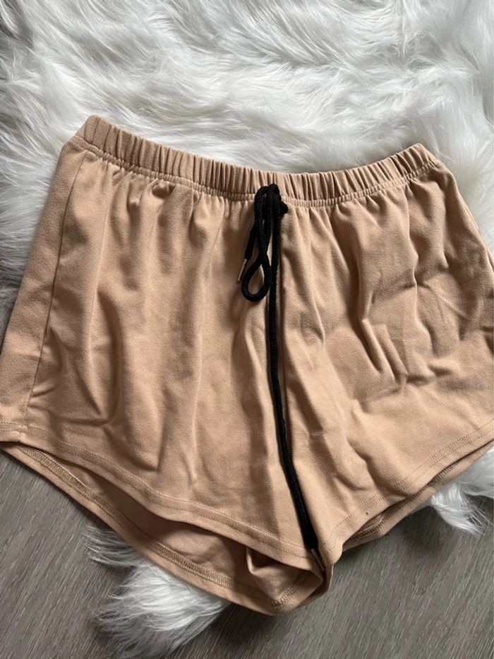Ensemble crop top et short beige foncé - Taille 38 - Shein - photo numéro 6