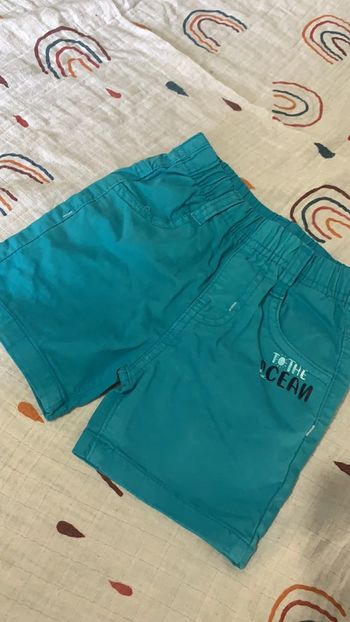 Short bleu comme neuf 12 mois 80cm