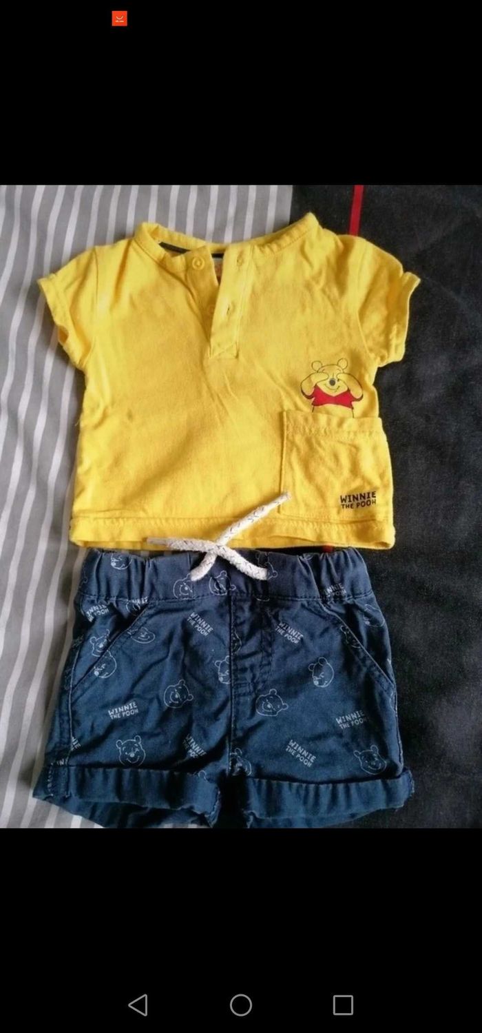 Ensemble short t-shirt 1 mois