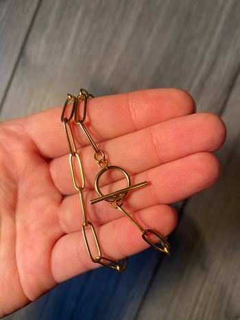 Collier en acier inoxydable teintées « or »