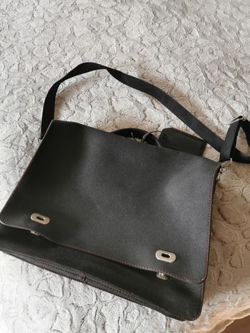 Sacoche en similicuir Univers informatique noire