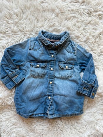 Chemise bébé fille en jean