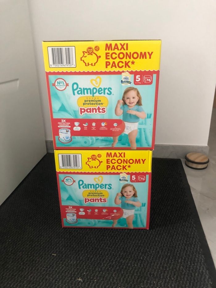 Lot 2 cartons Pampers protection premium pants taille 5 - photo numéro 2