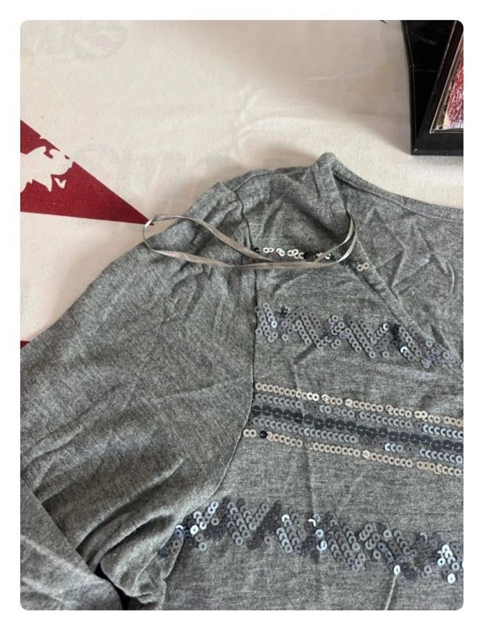 T-shirt manche longue Burton taille Xl/XXL gris - photo numéro 3