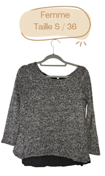 Pull Gris chiné - Taille S