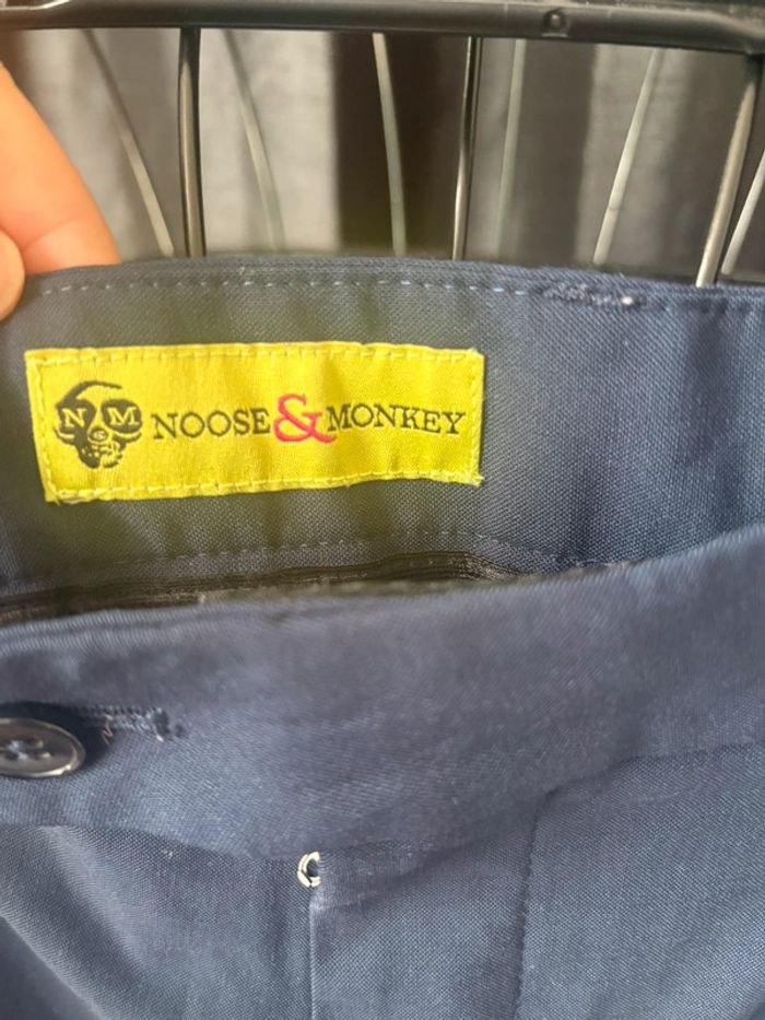 Pantalon de costume Noose & Monkey bleu marine - Taille 36R - photo numéro 2