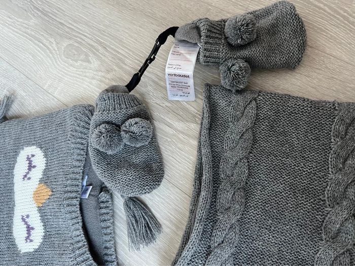 Ensemble hiver bonnet tour de cou et moufle - photo numéro 2