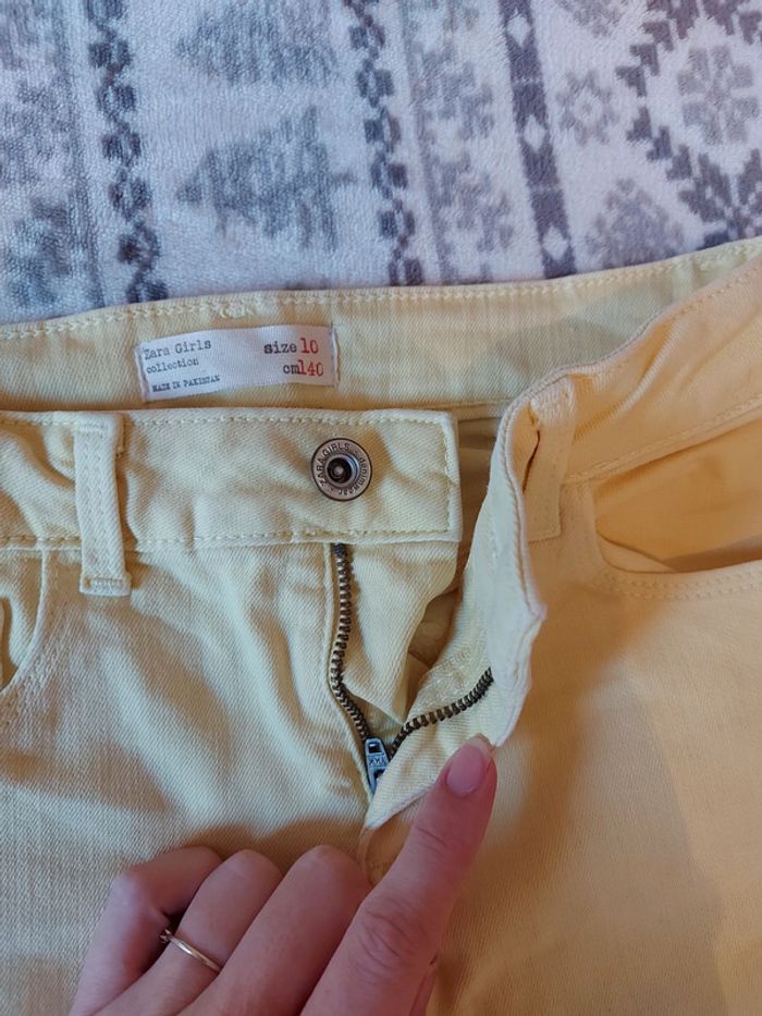 Jean jaune zara girls 10 ans - photo numéro 3