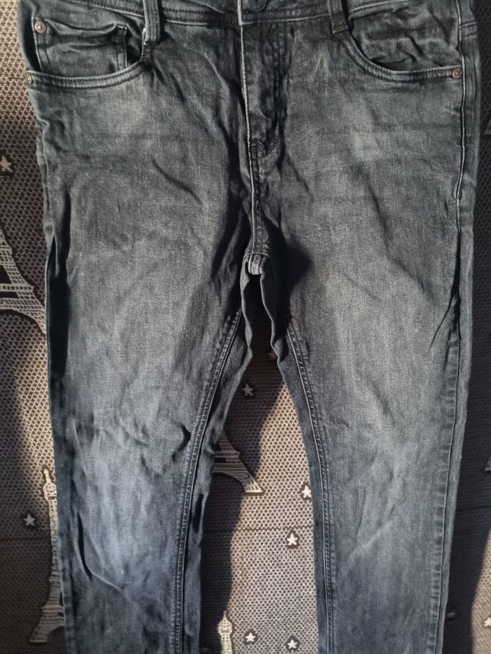 Jean slim fit noir gris taille XS 14ans - photo numéro 2
