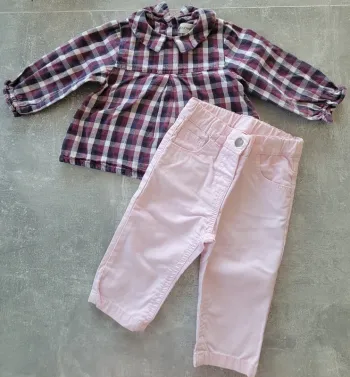 Look bébé fille - ensemble - 9 mois