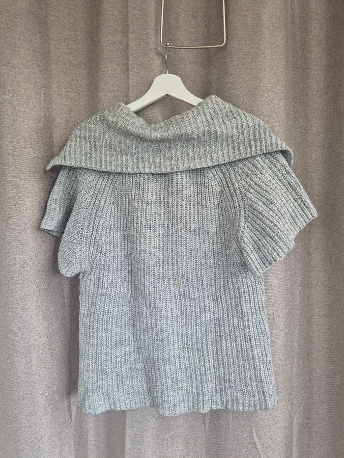 Gilet Gris a Grosse Mailles Taille M H&M - photo numéro 2