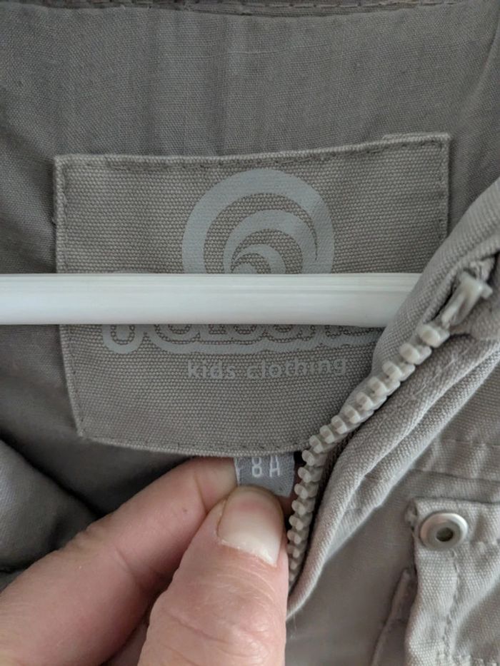 Veste à capuche mi saison grise polochon - photo numéro 4