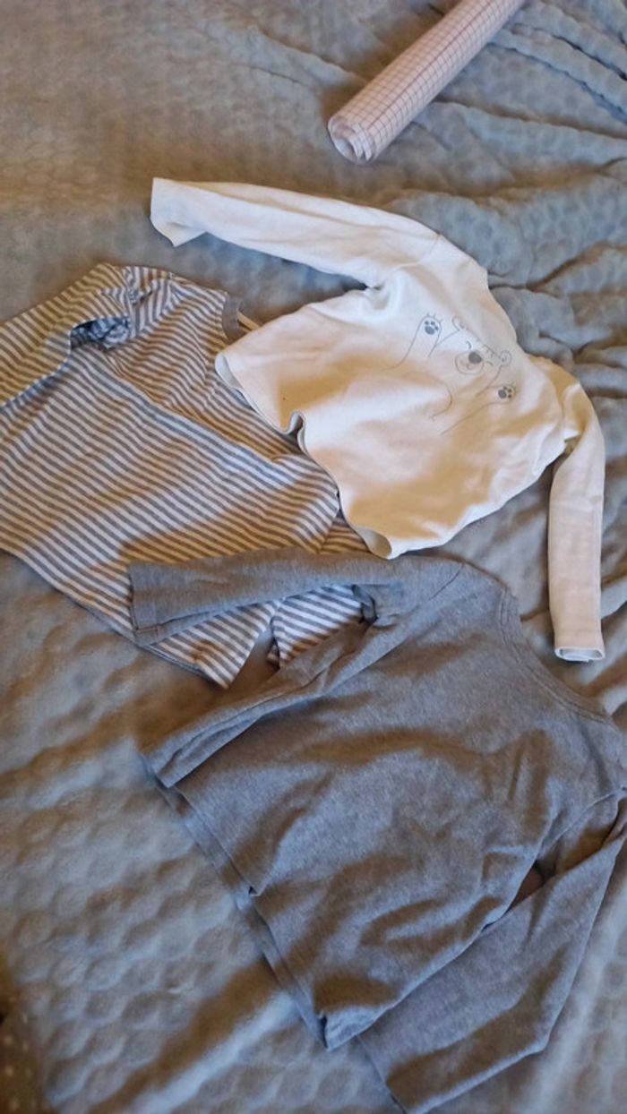 Lot 3 tshirt manche longue