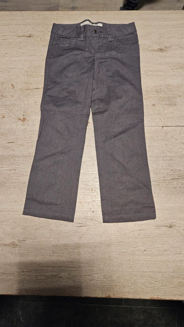 Pantalon classique, coupe droite, gris foncé, Buissonnière, 6 ans, neuf sans étiquette