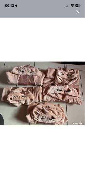 Lot combinaison polaire licorne 