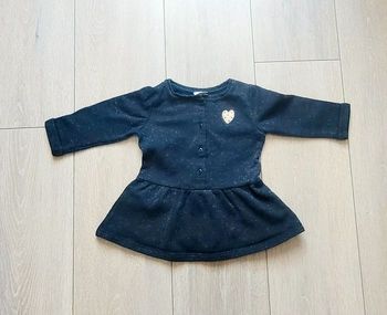 Yres belle robe bleu marine à paillette . Fille 12 mois. Marque Tape à l'oeil