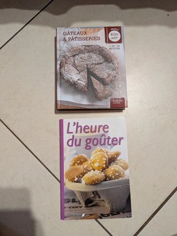 Lot de 2 livres recettes goûter gâteaux pâtisseries