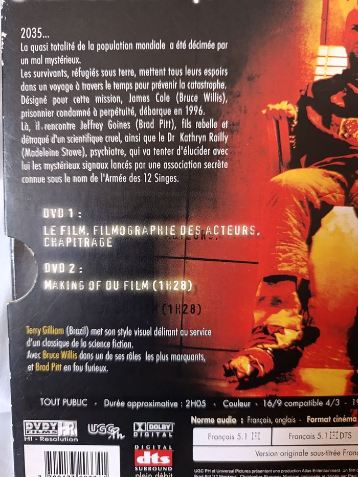 Dvd L'armée des 12 singes - photo numéro 3