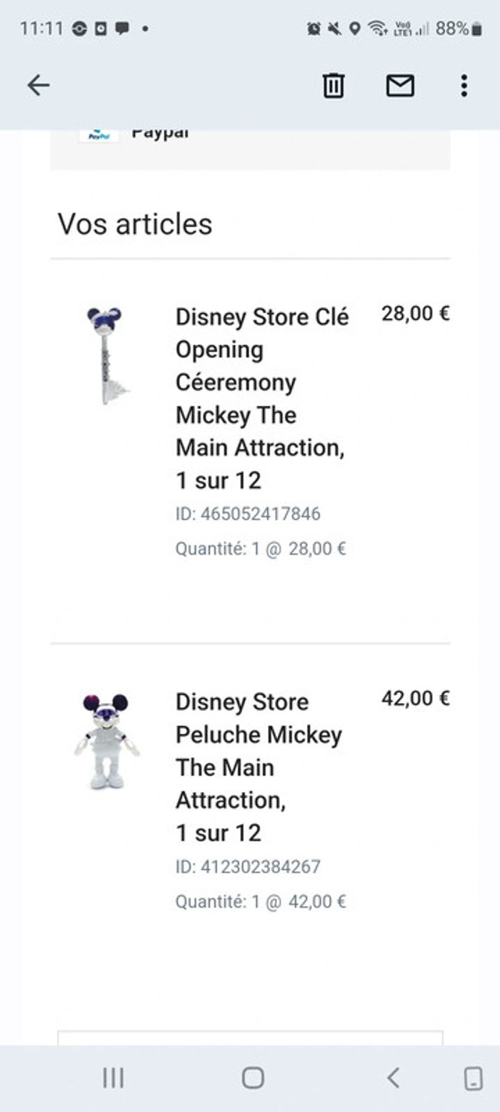 Peluche mickey attraction space mountain 1/12 - photo numéro 4