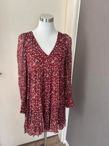 Sezane robe aurena rouge Imprimé Florale taille 34.