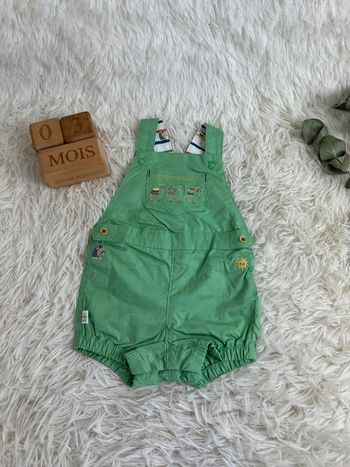 Salopette courte sergent major taille 3 mois