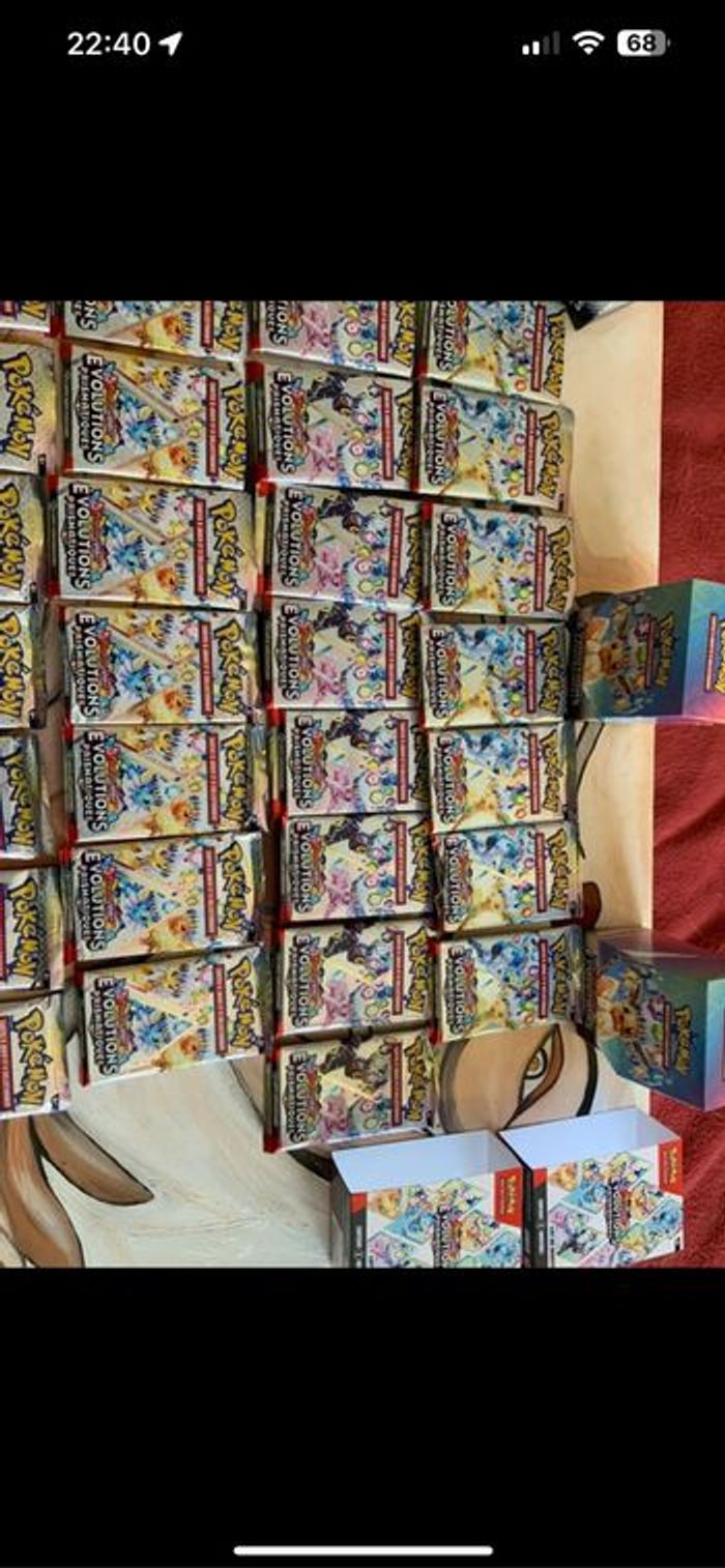 Lot de booster Pokémon ouvert ev8.5 évolution prismatique - photo numéro 3