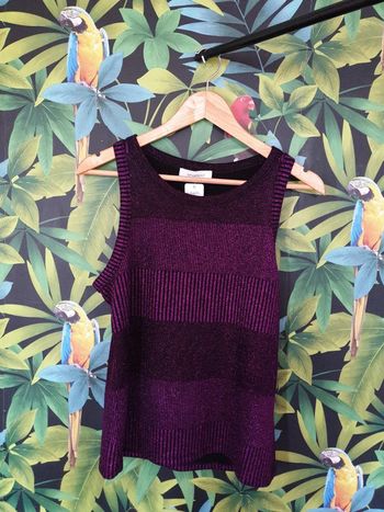 Top pailleté violet