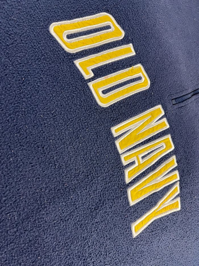 Pull polaire Old Navy quart zip col camionneur bleu marine – Taille XXL - photo numéro 7