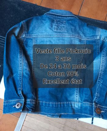 Veste jean fille 3 ans dès 24 mois très belle