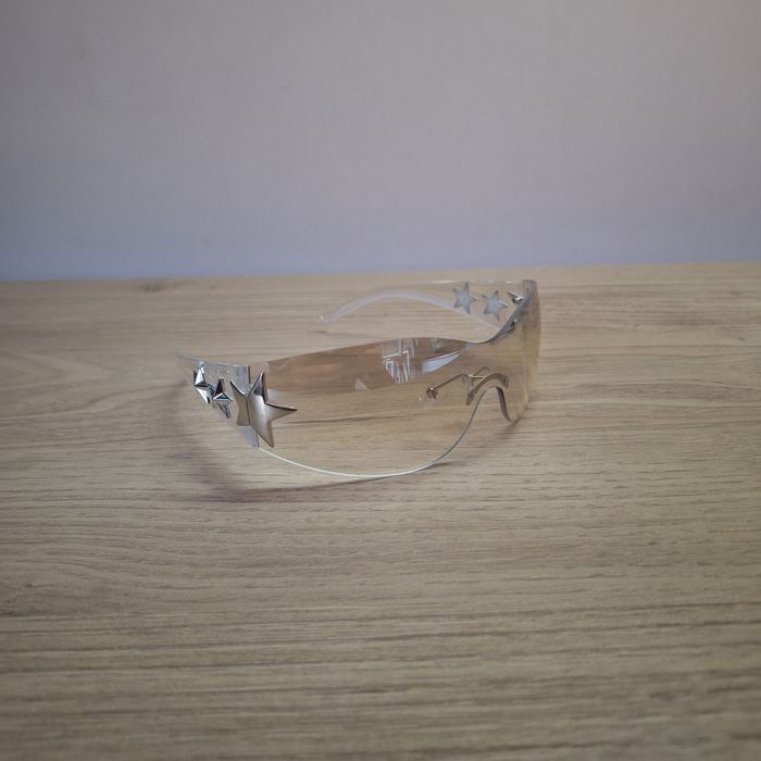 Lunettes de Soleil Transparent Etoile - Y2K Vintage 90s-2000s - Unisexe Sunglasses - Verres Teintés - photo numéro 3