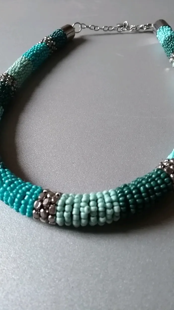 Collier Bala Boosté Monoprix vert en perles - photo numéro 2