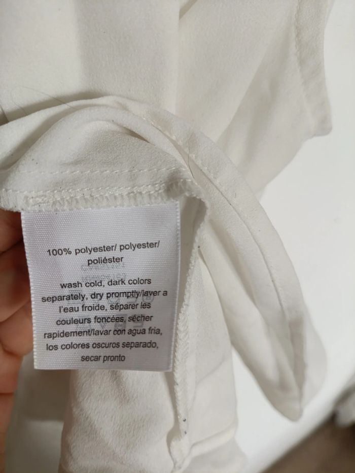 Haut sans manches blanc col lavallière – Tommy Hilfiger - photo numéro 4