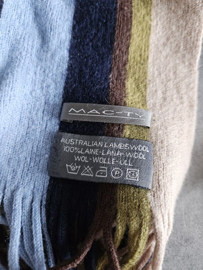 Echarpe à rayures en laine enfant - Taille unique - Mac-Ty - Beige marron - photo numéro 2