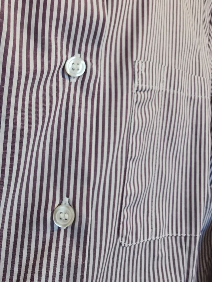 Chemise rayée violet et blanc - 40 - photo numéro 2