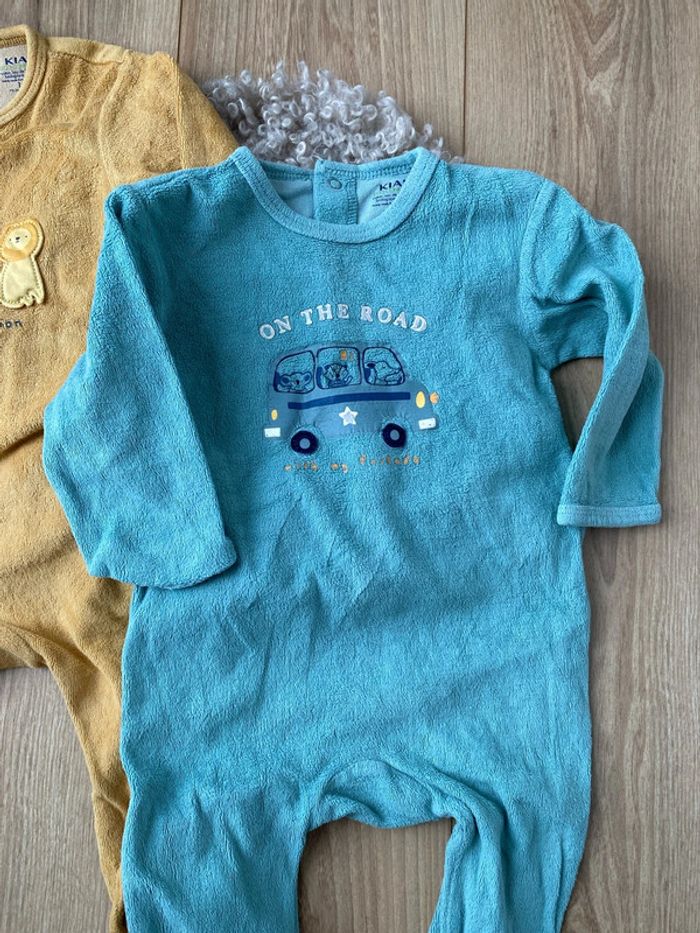 Lot de 2 pyjamas velours 12 mois - photo numéro 2