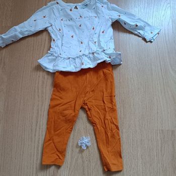 Haut + legging orange 12 mois