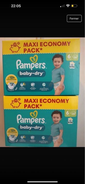 couche pampers taille 6