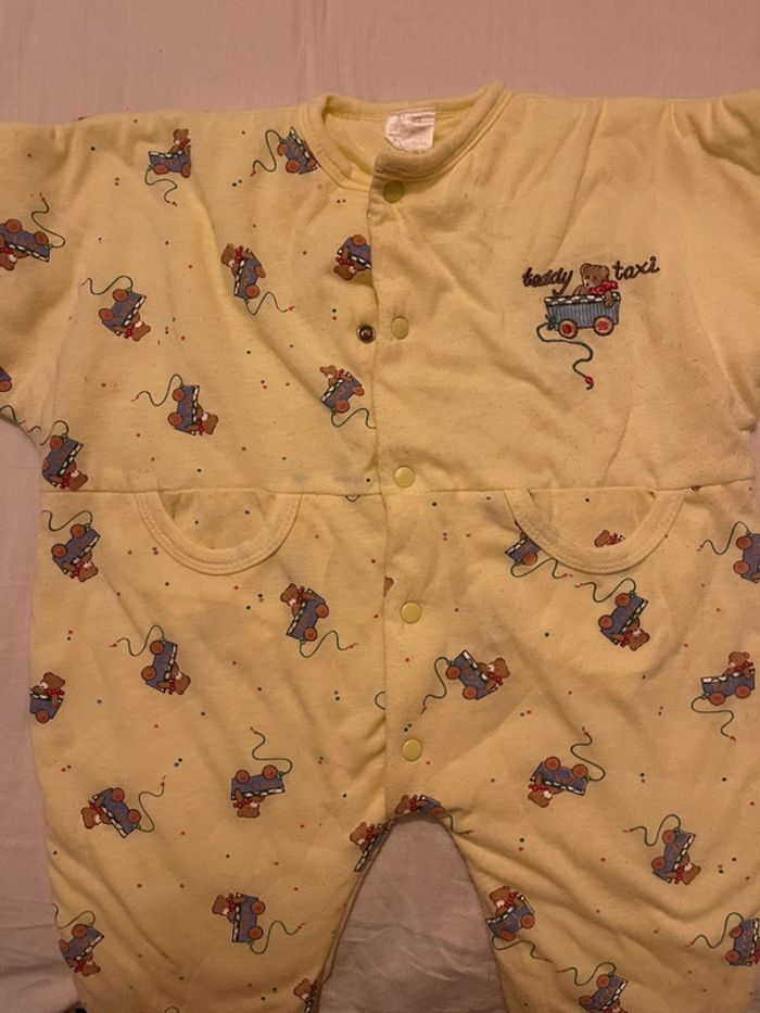 Grenouillère jaune vintage 6 mois - photo numéro 4