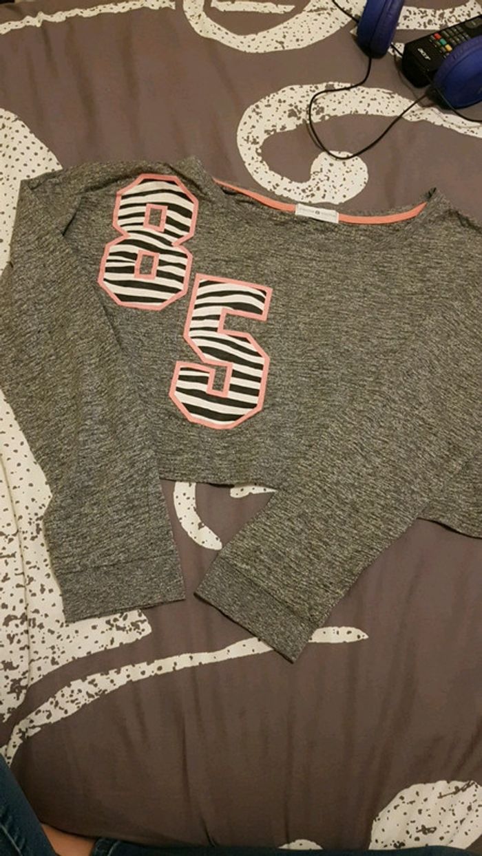 Haut court à manches longues