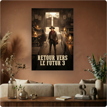 Affiche film "Retour vers le futur 3" saloon western poster cinéma déco murale vintage A3 Sans cadre