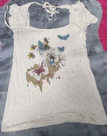 T-shirt mc papillons M Le petit baigneur